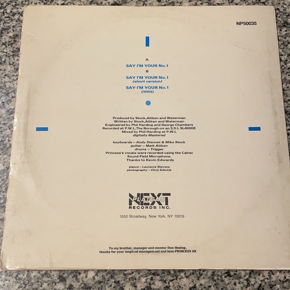 SALE🖤 Record Princess SAY IM YOUR NO. 1 - Picture 4 of 4